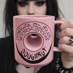 Voodoo Doughnut Pink Mug 🍩 “THE MAGIC IS IN THE HOLE” | Made in USA